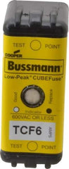 Cooper Bussmann - 300 VDC, 600 VAC, 6 Amp, Time Delay General Purpose Fuse - Plug-in Mount, 2-7/64" OAL, 100 at DC, 200 (CSA RMS), 300 (UL RMS) kA Rating - Eagle Tool & Supply