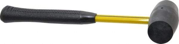 NUPLA - 1 Lb Head Rubber Mallet - 12-1/2" OAL, 12-1/4" Long Fiberglass Handle - Eagle Tool & Supply