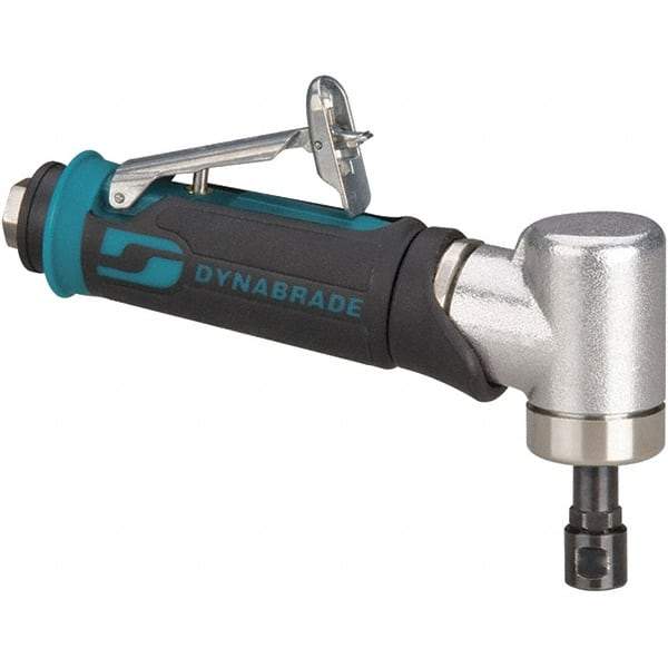 Dynabrade - 1/4" Collet, Angle Handle, Air Angle Die Grinder - 30,000 RPM, Rear Exhaust, 26 CFM, 0.4 hp, 90 psi, 1/4 NPT Inlet - Eagle Tool & Supply