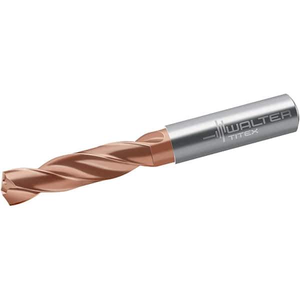 Walter-Titex - 13/32" 140° Spiral Flute Solid Carbide Screw Machine Drill Bit - AlCrN Finish, Right Hand Cut, 55mm Flute Length, 102mm OAL, X-treme Point, Straight Shank, Through Coolant - Eagle Tool & Supply