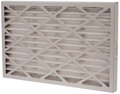 Value Collection - 16" Noml Height x 25" Noml Width x 1-3/4" Noml Depth, 35 to 45% Capture Efficiency, Wireless Pleated Air Filter - MERV 8, Synthetic, Integrated Beverage Board Frame, 500 Max FPM, 1,400 CFM, For Heating & Air Conditioning Units - Eagle Tool & Supply