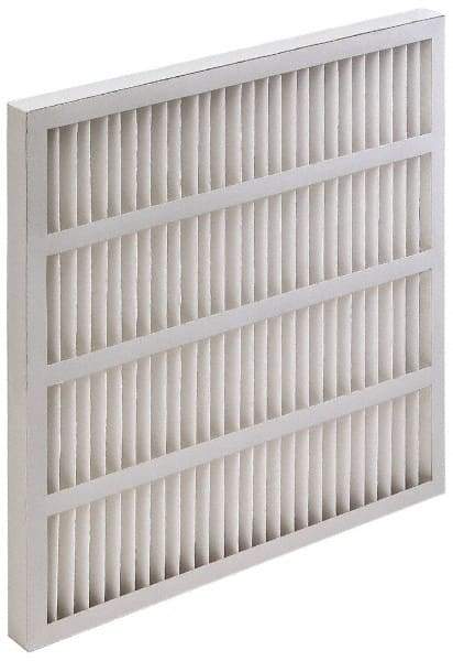 Value Collection - 20" Noml Height x 25" Noml Width x 2" Noml Depth, 35 to 45% Capture Efficiency, Wireless Pleated Air Filter - MERV 8, Synthetic, Integrated Beverage Board Frame, 500 Max FPM, 1,740 CFM, For Heating & Air Conditioning Units - Eagle Tool & Supply