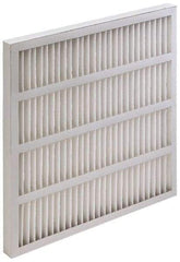 Value Collection - 20" Noml Height x 25" Noml Width x 2" Noml Depth, 35 to 45% Capture Efficiency, Wireless Pleated Air Filter - MERV 8, Synthetic, Integrated Beverage Board Frame, 500 Max FPM, 1,740 CFM, For Heating & Air Conditioning Units - Eagle Tool & Supply