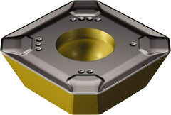 Sandvik Coromant - R24518T6 PM Grade 4220 Carbide Milling Insert - TiCN/Al2O3/TiN Finish, 6.1mm Thick, 18mm Inscribed Circle, 1mm Corner Radius - Eagle Tool & Supply