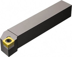 Sandvik Coromant - SCLC, Left Hand Cut, -5° Lead Angle, 1/2" Shank Height x 1/2" Shank Width, Neutral Rake Indexable Turning Toolholder - 5" OAL, CCMT 09 T3 08 Insert Compatibility, Series CoroTurn 107 - Eagle Tool & Supply