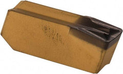 Iscar - 406GIMF Grade IC8250, 4mm Cutting Width Carbide Grooving Insert - 2.4mm Max Depth of Cut, Neutral, 0.6mm Corner Radius, TiCN/Al2O3/TiN Finish - Eagle Tool & Supply