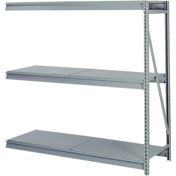 Lyon - 3 Shelf Add-On Solid Deck Steel Shelving - 10,000 Lb Capacity, 72" Wide x 72" High x 36" Deep, Dove Gray - Eagle Tool & Supply