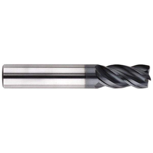 SGS - 12mm, 4 Flute, Single End, Solid Carbide, 3mm Corner Radius End Mill - 83mm OAL, Right Hand Flute, 26mm LOC, Right Hand Cut - Eagle Tool & Supply