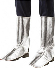 Steiner - Men's 9 Aluminized Spats - 15" High, Plain Toe, Aluminized Kevlar Upper, Silver - Eagle Tool & Supply