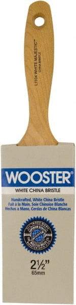 Wooster Brush - 3" Flat Hog Varnish Brush - 3-7/16" Bristle Length, 6-1/2" Maple Beavertail Handle - Eagle Tool & Supply
