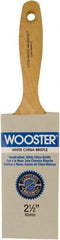 Wooster Brush - 3" Flat Hog Varnish Brush - 3-7/16" Bristle Length, 6-1/2" Maple Beavertail Handle - Eagle Tool & Supply