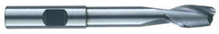 RobbJack - 1", 2" LOC, 1" Shank Diam, 6" OAL, 2 Flute, Solid Carbide Square End Mill - Single End, Uncoated, Spiral Flute, 30° Helix, Centercutting, Right Hand Cut, Right Hand Flute, Series EX-206 - Eagle Tool & Supply