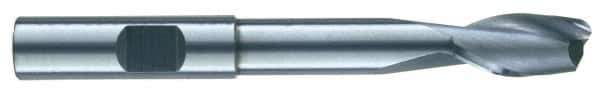 RobbJack - 7/16", 3/4" LOC, 7/16" Shank Diam, 3-3/4" OAL, 2 Flute, Solid Carbide Square End Mill - Single End, Uncoated, Spiral Flute, 30° Helix, Centercutting, Right Hand Cut, Right Hand Flute, Series EX-204 - Eagle Tool & Supply