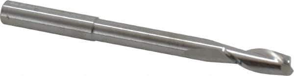 RobbJack - 1/4", 5/8" LOC, 1/4" Shank Diam, 3" OAL, 2 Flute, Solid Carbide Square End Mill - Single End, Uncoated, Spiral Flute, 30° Helix, Centercutting, Right Hand Cut, Right Hand Flute, Series EX-204 - Eagle Tool & Supply