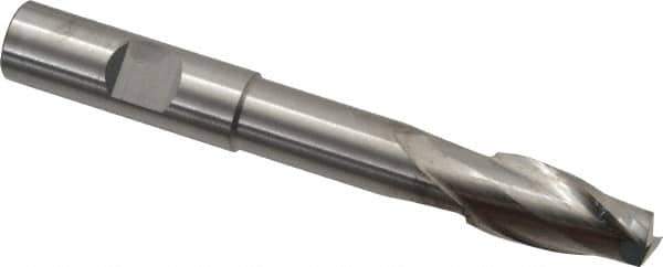 RobbJack - 1/2", 1" LOC, 1/2" Shank Diam, 4" OAL, 2 Flute, Solid Carbide Square End Mill - Single End, Uncoated, Spiral Flute, 30° Helix, Centercutting, Right Hand Cut, Right Hand Flute, Series EX-204 - Eagle Tool & Supply