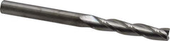 RobbJack - 1/4", 1-1/4" LOC, 1/4" Shank Diam, 3" OAL, 3 Flute, Solid Carbide Square End Mill - Single End, Uncoated, Spiral Flute, 30° Helix, Centercutting, Right Hand Cut, Right Hand Flute, Series TL-303 - Eagle Tool & Supply