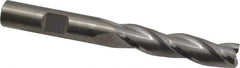 RobbJack - 3/8", 1-1/2" LOC, 3/8" Shank Diam, 3-1/4" OAL, 3 Flute, Solid Carbide Square End Mill - Single End, Uncoated, Spiral Flute, 30° Helix, Centercutting, Right Hand Cut, Right Hand Flute, Series TL-303 - Eagle Tool & Supply