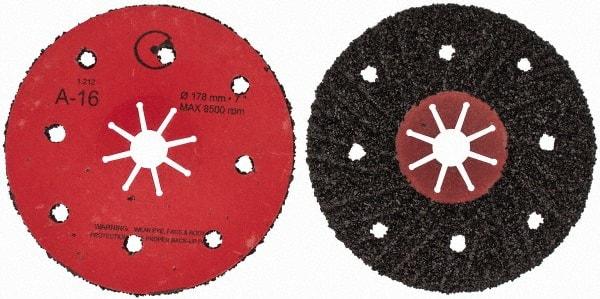 Value Collection - 7" Diam 7/8" Hole 16 Grit Fiber Disc - Very Coarse Grade, Aluminum Oxide, 8,000 Max RPM - Eagle Tool & Supply