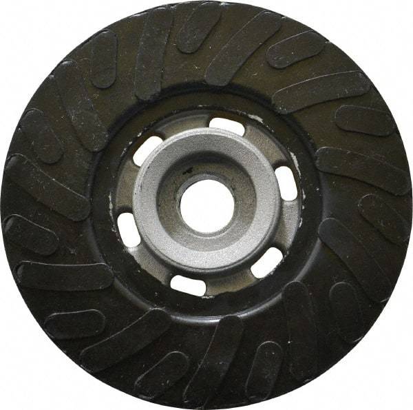 Made in USA - 4" Diam Disc Backing Ribbed Backing Pad - Medium Density, 12,000 RPM - Eagle Tool & Supply