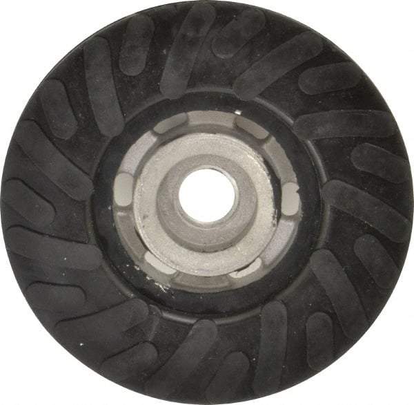 Made in USA - 4" Diam Disc Backing Ribbed Backing Pad - Soft Density, 13,500 RPM - Eagle Tool & Supply