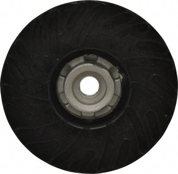 Made in USA - 5" Diam Disc Backing Ribbed Backing Pad - Hard Density, 13,000 RPM - Eagle Tool & Supply