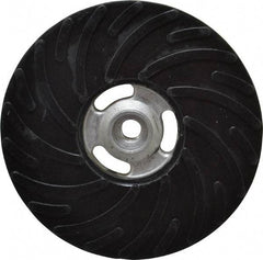Made in USA - 7" Diam Disc Backing Ribbed Backing Pad - Hard Density, 8,600 RPM - Eagle Tool & Supply
