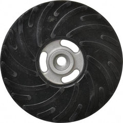 Made in USA - 7" Diam Disc Backing Ribbed Backing Pad - Medium Density, 8,600 RPM - Eagle Tool & Supply