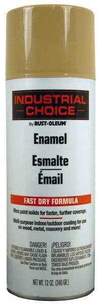 Rust-Oleum - Beige, Gloss, Enamel Spray Paint - 8 to 12 Sq Ft per Can, 16 oz Container, Use on Drums, Equipment & Color Coding, Furniture, Ladders, Lockers, Motors, Stenciling, Tools - Eagle Tool & Supply