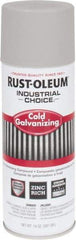 Rust-Oleum - Silver, Galvanizing Spray Paint - 8 to 12 Sq Ft per Can, 14 oz Container, Use on Bridges, Ducts, Fences, Production Welds, Tanks, Touch-Up & Repair to Damaged Galvanized Steel, Trailers, Utility Towers, Vehicles - Eagle Tool & Supply