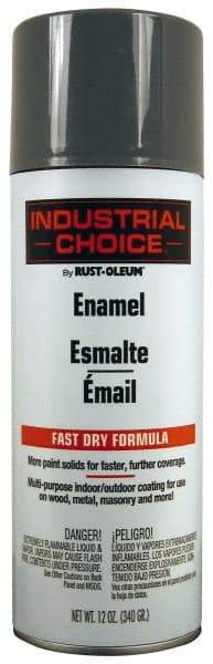 Rust-Oleum - Universal Gray, Gloss, Enamel Spray Paint - 8 to 12 Sq. Ft. per Can, 16 Ounce Container, Use on Drums, Equipment and Color Coding, Furniture, Ladders, Lockers, Motors, Stenciling, Tools - Eagle Tool & Supply