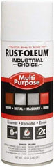 Rust-Oleum - White, Gloss, Enamel Spray Paint - 8 to 12 Sq Ft per Can, 16 oz Container, Use on Drums, Equipment & Color Coding, Furniture, Ladders, Lockers, Motors, Stenciling, Tools - Eagle Tool & Supply