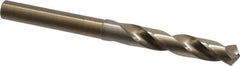 Chicago-Latrobe - 35/64" Drill, 118° Point, Cobalt Silver Deming & Reduced Shank Drill Bit - Oxide/Gold Finish, 6" OAL, Straight Shank, 3-1/8" Flute Length, Right Hand Cut, Split Point, Spiral Flute, Regular Spiral - Eagle Tool & Supply