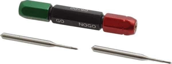 Balax - 2 Piece, 00-90 Thread Size, High Speed Tool Steel Miniature Plug Thread Go No Go Gage Set - 0.0398 Inch Go Pitch, 0.0412 Inch No Go Pitch - Eagle Tool & Supply