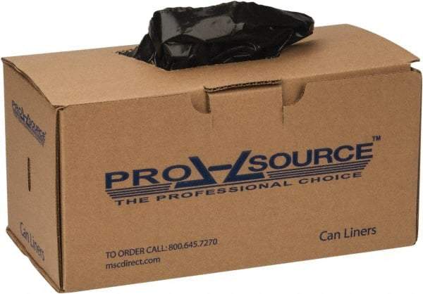 PRO-SOURCE - 20 Gal Capacity, 1 mil Thick, Household/Office Trash Bags - Linear Low-Density Polyethylene (LLDPE), Roll Dispenser, Black - Eagle Tool & Supply