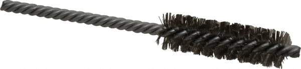 Made in USA - 5/8" Diam Helical Stainless Steel Tube Brush - Double Spiral, 0.005" Filament Diam, 2" Brush Length, 5" OAL, 0.208" Diam Galvanized Steel Shank - Eagle Tool & Supply