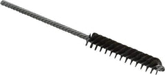 Made in USA - 5/16" Diam Helical Steel Tube Brush - Double Spiral, 0.005" Filament Diam, 1-1/2" Brush Length, 4" OAL, 1/8" Diam Galvanized Steel Shank - Eagle Tool & Supply