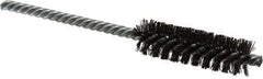 Made in USA - 5/8" Diam Helical Steel Tube Brush - Double Spiral, 0.005" Filament Diam, 2" Brush Length, 5" OAL, 0.208" Diam Galvanized Steel Shank - Eagle Tool & Supply