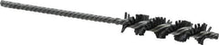 Made in USA - 3/8" Diam Helical Nylon Tube Brush - Single Spiral, 0.035" Filament Diam, 1-1/2" Brush Length, 4" OAL, 1/8" Diam Galvanized Steel Shank - Eagle Tool & Supply