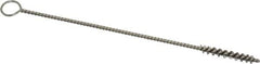 PRO-SOURCE - 1" Long x 1/8" Diam Stainless Steel Twisted Wire Bristle Brush - Single Spiral, 4" OAL, 0.003" Wire Diam, 0.062" Shank Diam - Eagle Tool & Supply