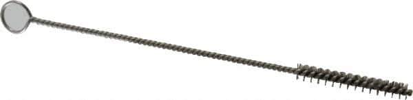 PRO-SOURCE - 1" Long x 5/32" Diam Stainless Steel Twisted Wire Bristle Brush - Single Spiral, 4" OAL, 0.003" Wire Diam, 0.062" Shank Diam - Eagle Tool & Supply