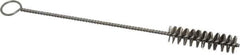 PRO-SOURCE - 2-1/2" Long x 5/8" Diam Stainless Steel Twisted Wire Bristle Brush - Single Spiral, 9" OAL, 0.008" Wire Diam, 0.142" Shank Diam - Eagle Tool & Supply