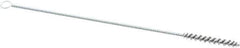 PRO-SOURCE - 1-1/2" Long x 3/16" Diam Stainless Steel Twisted Wire Bristle Brush - Single Spiral, 7" OAL, 0.003" Wire Diam, 0.085" Shank Diam - Eagle Tool & Supply