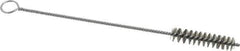 PRO-SOURCE - 2" Long x 7/16" Diam Stainless Steel Twisted Wire Bristle Brush - Single Spiral, 8" OAL, 0.006" Wire Diam, 0.11" Shank Diam - Eagle Tool & Supply