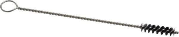 PRO-SOURCE - 1" Long x 3/16" Diam Nylon Bristle Brush - Single Spiral, 4" OAL, 0.003" Filament Diam, 0.062" Shank Diam - Eagle Tool & Supply