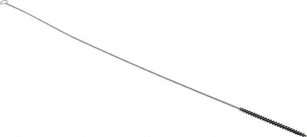 PRO-SOURCE - 4" Long x 1/4" Diam Nylon Bristle Brush - Single Spiral, 26" OAL, 0.003" Filament Diam, 0.128" Shank Diam - Eagle Tool & Supply