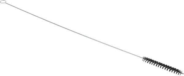 PRO-SOURCE - 4" Long x 1/2" Diam Nylon Bristle Brush - Single Spiral, 26" OAL, 0.01" Filament Diam, 0.128" Shank Diam - Eagle Tool & Supply