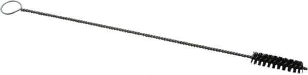 PRO-SOURCE - 1-1/2" Long x 5/16" Diam Horsehair Bristle Brush - Single Spiral, 9" OAL, 0.004" Filament Diam, 0.096" Shank Diam - Eagle Tool & Supply