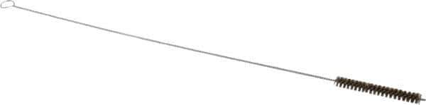 PRO-SOURCE - 4" Long x 1/2" Diam Horsehair Bristle Brush - Single Spiral, 26" OAL, 0.012" Filament Diam, 0.11" Shank Diam - Eagle Tool & Supply