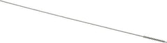 Made in USA - 0.05" Diam Helical Stainless Steel Tube Brush - Single Spiral, 0.003" Filament Diam, 1/2" Brush Length, 4" OAL, 0.024" Diam Stainless Steel Shank - Eagle Tool & Supply