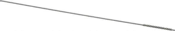 Made in USA - 1.5mm Diam Helical Stainless Steel Tube Brush - Single Spiral, 0.003" Filament Diam, 5/8" Brush Length, 4" OAL, 0.032" Diam Stainless Steel Shank - Eagle Tool & Supply
